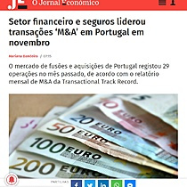 Setor financeiro e seguros liderou transaes M&A em Portugal em novembro